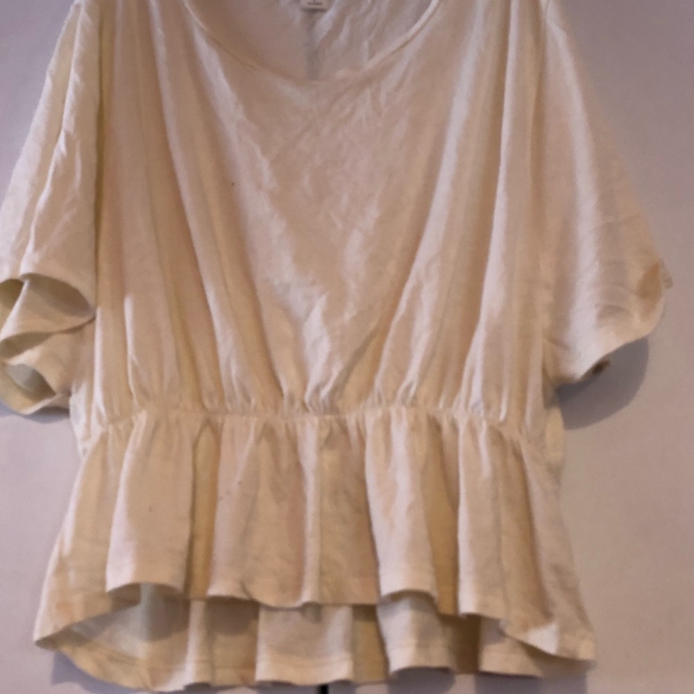 Off White Flowy Top